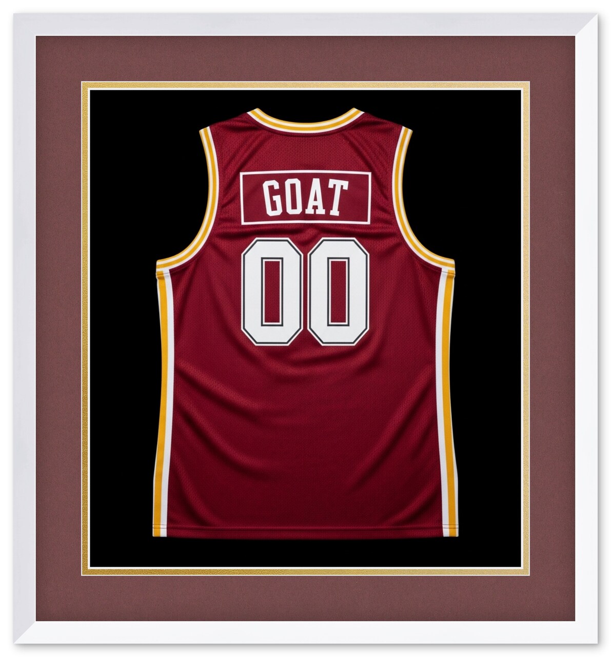 CustomPictureFrames.com Solid Wood Jersey Shadow Box Frame - Bright White - Sizes 26x28 - Wall Display With Double Mat Made in the USA